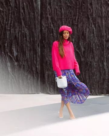 Ba&sh Fal­da Romeo Bleu of María Fernández-Rubíes on the Instagram account @mariafrubies