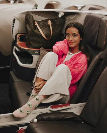 Calzedonia courte Imprimé chaussettes de María Fernández-Rubíes sur l'Instagram account @mariafrubies