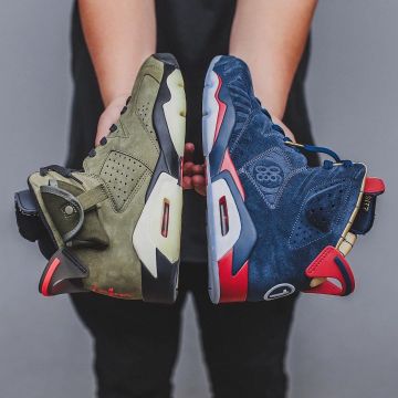 Jordan Baskets Air Jordan 6 Jordan x Travis Scott en la cuenta de Instagram de @lesitedelasneaker