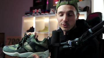 La paire de sneakers Puma Blaze of Glory dans la vidéo MON ALL MY SNEAKERS de Jimmy