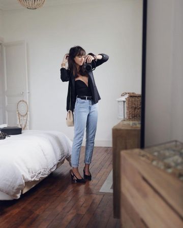 Chaqueta de esmoquin de Nolwenn en la cuenta de Instagram de @nolwenn_creme