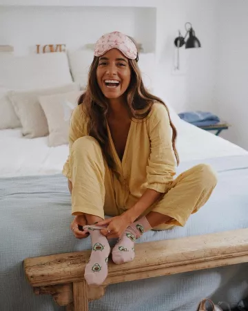 Calzedonia courte Imprimé chaussettes de María Fernández-Rubíes sur l'Instagram account @mariafrubies