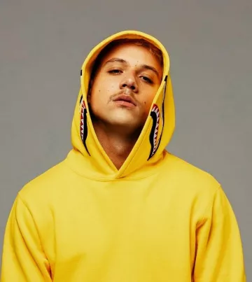 Bape Hoodie (jaune) de PLK sur le compte Instagram de @plkpb