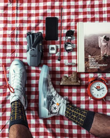 Les Converses x Off-White de Anil Brancaleoni en la cuenta de Instagram de @anilbrancaleoni