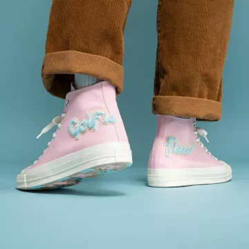 La paire de Converse Chuck 70 chenille en collaboration avec Tyler, The Creator sur le compte Instagram de @lesitedelasneaker