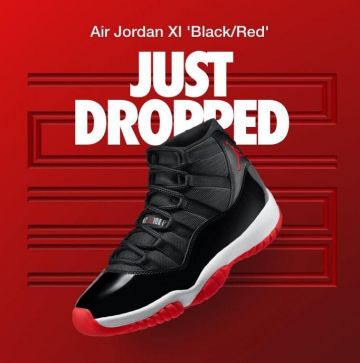 Jordan 11 Retro Playoffs Bred (2019) en la cuenta de Instagram de @sneakrstory