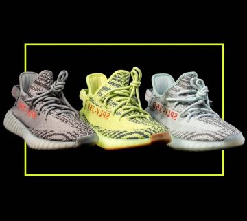 Adidas Yeezy Boost 350 V2 Semi Frozen Yellow sur le compte Instagram de @thesneakerview