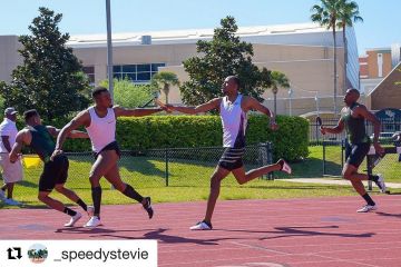 Nike superfly elite of Omar McLeod on the account Instagram of @_warrior_child_