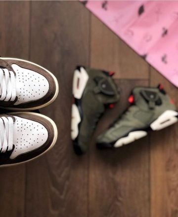 TRAVIS SCOTT JORDAN 1 sur le compte Instagram de @snkrsonly