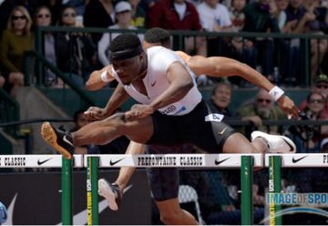 Nike superfly elite of Omar McLeod on the account Instagram of @_warrior_child_