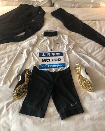 Nike superfly elite of Omar McLeod on the account Instagram of @_warrior_child_