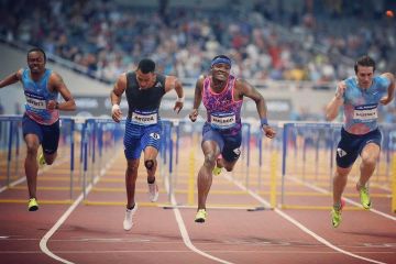 Nike zoom superfly elite of Omar McLeod on the account Instagram of @_warrior_child_
