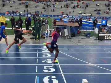 Nike zoom superfly elite of Omar McLeod on the account Instagram of @_warrior_child_