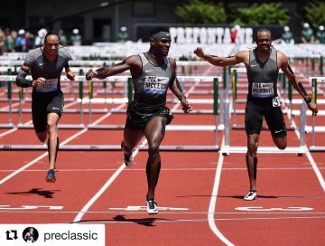 Nike zoom superfly elite of Omar McLeod on the account Instagram of @_warrior_child_