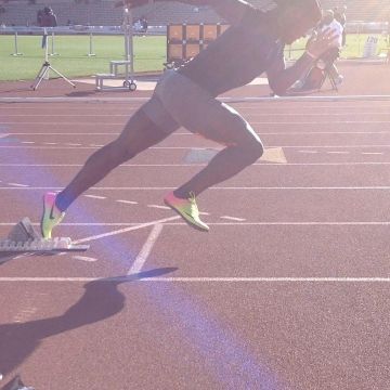 Nike zoom superfly elite of Omar McLeod on the account Instagram of @_warrior_child_