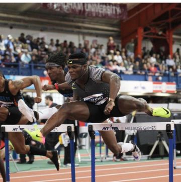 Nike zoom superfly elite of Omar McLeod on the account Instagram of @_warrior_child_