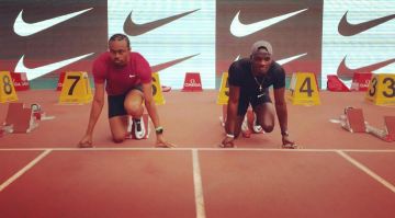 Nike zoom superfly elite of Omar McLeod on the account Instagram of @_warrior_child_