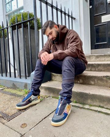 Sneakers Nike Air Force 1 Low Travis Scott Cactus Jack Qias Omar's account on the Instagram of @qiasomar