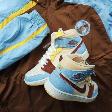 Jordan 1 Mid SE Fearless Maison Chateau Rouge youssouf en la cuenta de Instagram de @caminotv