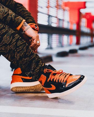 Jordan 1 high destrozado en la cuenta de Instagram de @bisso97120