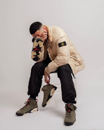 Jordan 6 Retro Travis Scott sur le compte Instagram de @twinsmatic