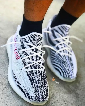 Yeezy 350 V2 zebra sur le compte Instagram de @boostseason