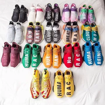 Adidas NMD HU Pharrell Human Race Yellow en la cuenta de Instagram de @basedofhype