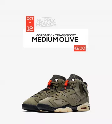 Jordan 6 Retro Travis Scott sur le compte Instagram de @supplyfrance