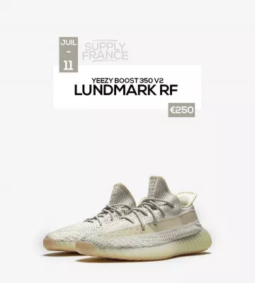 Adidas Yeezy Boost 350 V2 Lundmark (Reflectante) en la cuenta de Instagram de @supplyfrance