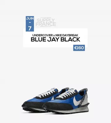 Nike Daybreak Undercover Blue Jay en la cuenta de Instagram de @supplyfrance