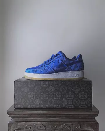 Air Force 1 Low CLOT Blue Silk en la cuenta de Instagram de @alan_manfy