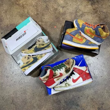 Sneakers Nike SB Zoom Blazer Mid Stussy on the account Instagram of @roundtwohollywood