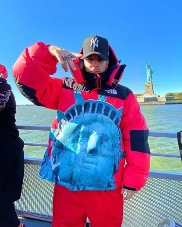 Supreme The North Face of Statue Of The Liberty Baltoro Jacket from Max Miller on the account Instagram of @miller