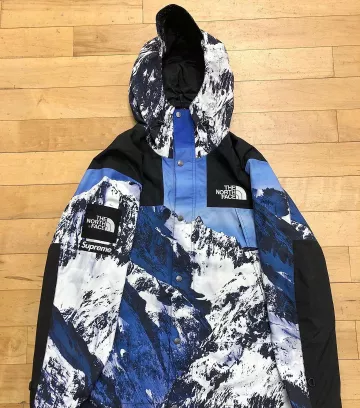 Supreme The North Face Mountain Parka Azul/Blanco sur le compte Instagram de @redwood_sf