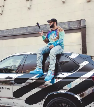 Sneakers Nike Air Force 1 Low Off-White MCA University Blue Qias Omar's account on the Instagram of @qiasomar