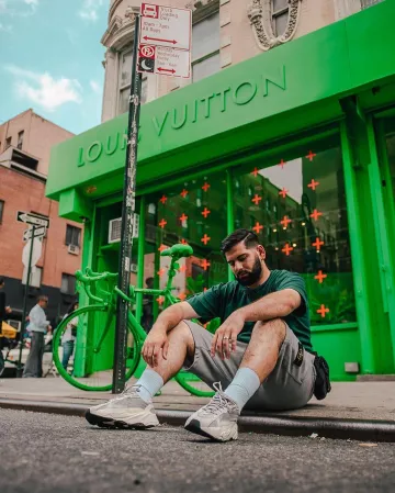 Qias Omar's Stone Island Tightening Link Shorts en la cuenta de Instagram de @qiasomar