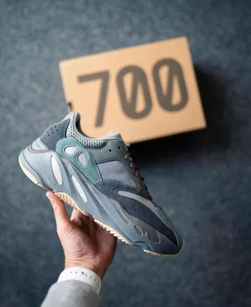 Adidas Yeezy Boost 700 Teal Blue on the account Instagram of @yeezyworldwide_