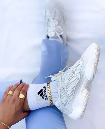 Adidas Yeezy 500 Bone White on the account Instagram of @yeezyworldwide_