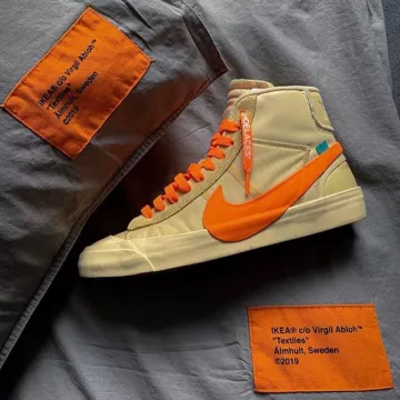 Nike blazer x off white (vanilla) on the account Instagram of @famousgrail