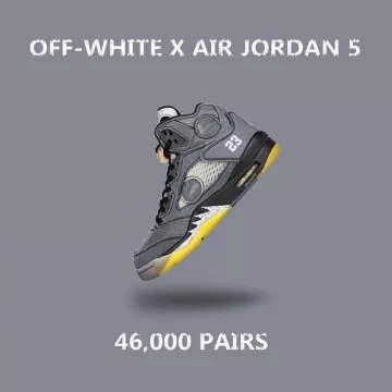 Jordan 5 Retro Off-White Black sur le compte Instagram de @emerald_city_deadstock