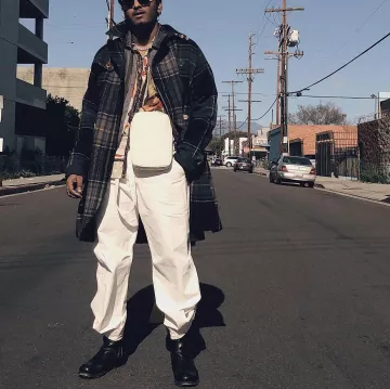 Yohji Yamamoto  porté par sangiev   sur le compte Instagram de @sangiev 