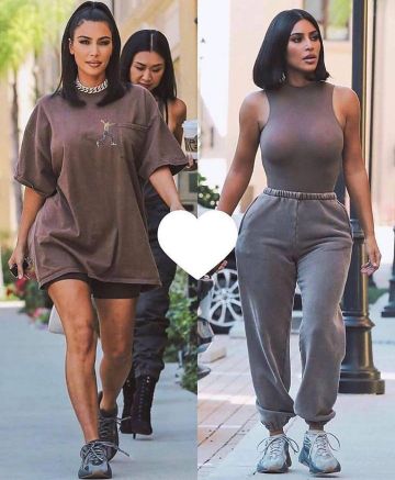 Yeezy 700 V2 Tephra of Kim Kardashian on the account Instagram of @streetweardiary