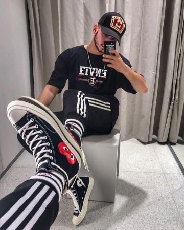 Converse Chuck Taylor All-Star 70s Hi Comme des Garcons PLAY Black sur le compte Instagram de @envie__clothing