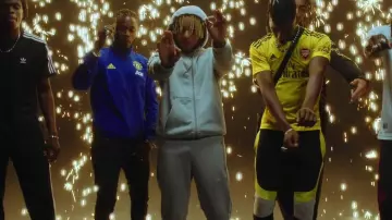 Veste Adidas Outline 3D logo gris portée par Zola dans Zola - Fuckboi (Prod By Kore)