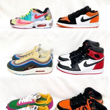 The pair of Nike Air Max 97 Sean Wotherspoon on the account Instagram of @sallyssneakers 