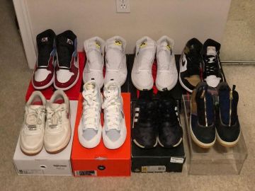 Nike Blazer Mid cardigan White Grey on the account Instagram of @broward.kicks