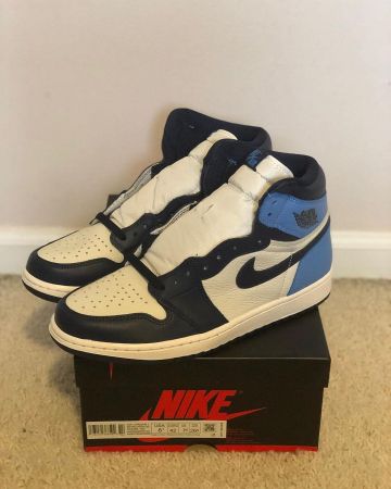 Jordan 1 Retro High Obsidian UNC on the account Instagram of @broward.kicks
