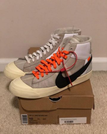 Nike Blazer Mid, Off-White on the account Instagram of @broward.kicks