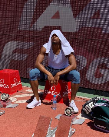 Nike Air Zoom Pegasus 36 of Wilhem Belocian on the account Instagram of @wilhembelocian