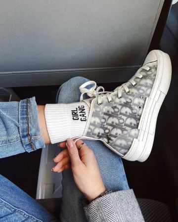 Dior B23 High Top Logo Oblique portée par Romy sur son post Instagram @romy
